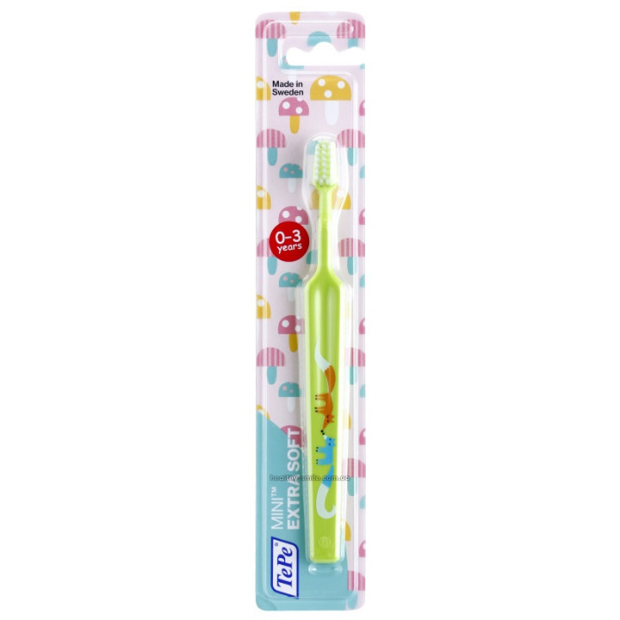 Tepe Mini toothbrush for children from 0 to 3 years old, extra soft, light green