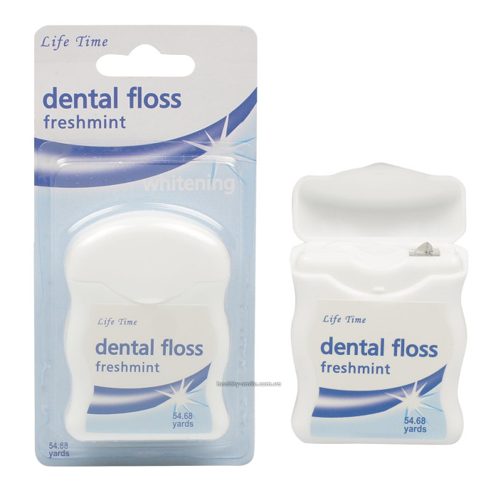 Waxed dental floss Fresh mint, 50 m