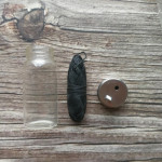 Zero waste еко зубна нитка в скляній баночці, чорна 30 м