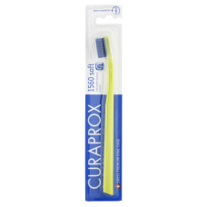 Curaprox CS 1560 Soft Toothbrush, yellow with blue bristles