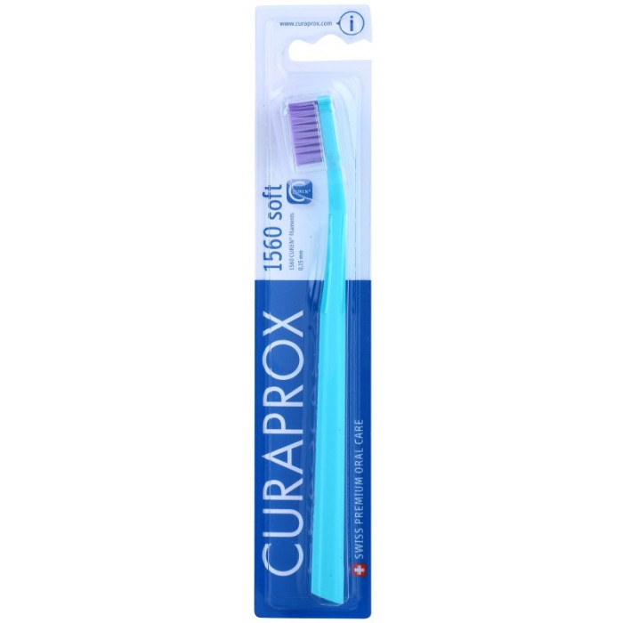 Curaprox CS 1560 Soft Toothbrush, blue with purple bristles