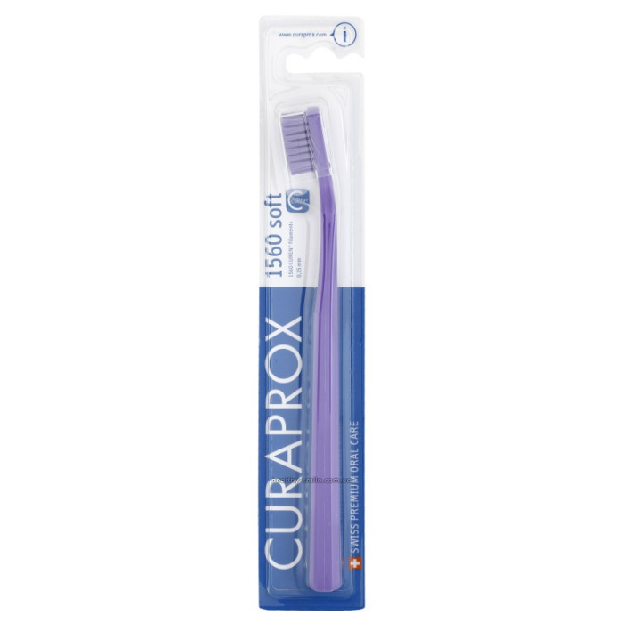 Curaprox CS 1560 Soft Toothbrush, purple with purple bristles