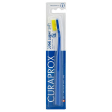 Curaprox CS 3960 Supersoft Toothbrush, blue with yellow bristles