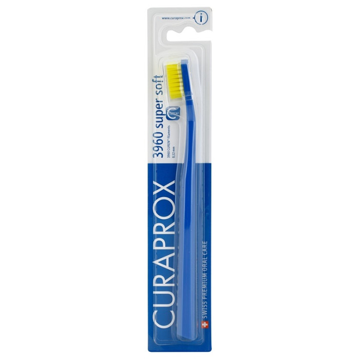 Curaprox CS 3960 Supersoft Toothbrush, blue with yellow bristles
