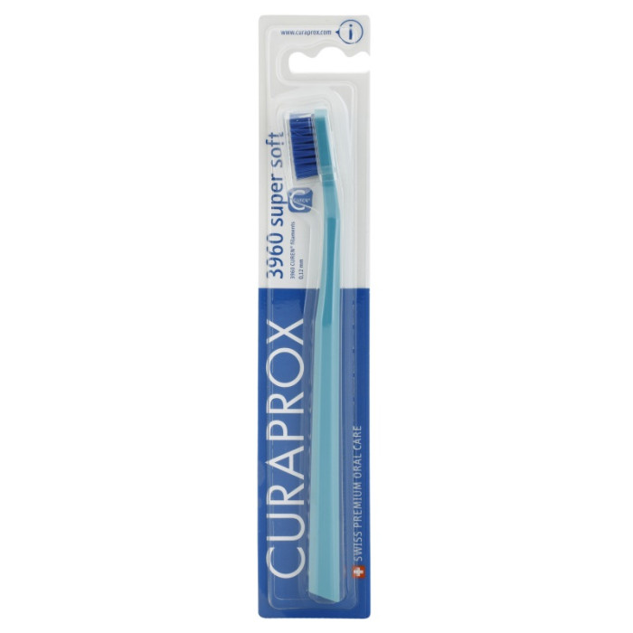Curaprox CS 3960 Supersoft Toothbrush, dark turquoise with blue bristles
