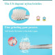 Seago SG-513/977 nozzles for a sound electric toothbrush, white, 2 pcs.