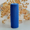 Candle made of colored wax, blue, 13 x 4 cm