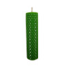 Candle made of colored wax, green, 13 x 2.5 cm