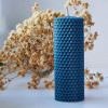 Candle made of colored wax, blue, 13 x 4 cm